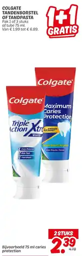 Dekamarkt Colgate tandenborstel of tandpasta aanbieding
