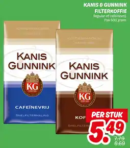 Dekamarkt Kanis & gunnink filterkoffie aanbieding