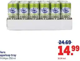Makro Hero appelsap tray aanbieding