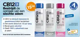 Trekpleister Keuze uit het hele assortiment CB12 mondwater. aanbieding