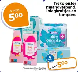 Trekpleister Trekpleister maandverband, inlegkruisjes en tampons aanbieding