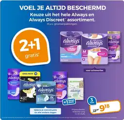 Trekpleister Keuze uit het hele Always en Always Discreet assortiment. aanbieding
