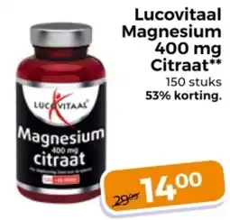 Trekpleister Lucovitaal Magnesium 400 mg Citraat aanbieding
