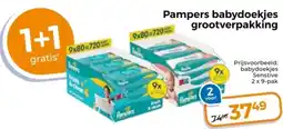 Trekpleister Pampers babydoekjes grootverpakking aanbieding
