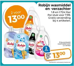 Trekpleister Robijn wasmiddel en verzachter aanbieding