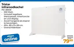 Trekpleister Tristar infraroodkachel aanbieding