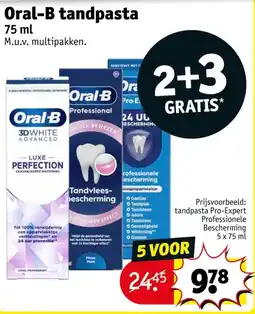 Kruidvat Oral-B tandpasta aanbieding