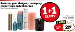 Kruidvat Kaarsen, geurstokjes, roomspray, carparfume en ledkaarsen aanbieding