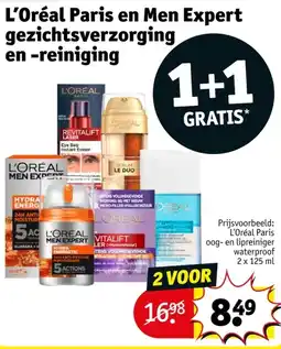 Kruidvat L'Oréal Paris en Men Expert gezichtsverzorging en reiniging aanbieding