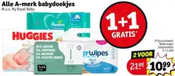 Kruidvat Alle A-merk babydoekjes aanbieding