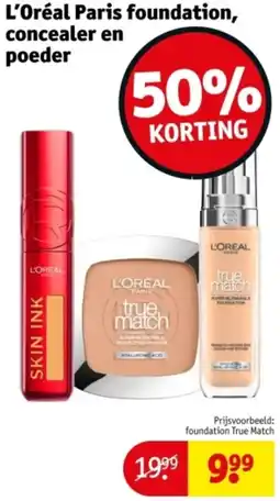 Kruidvat L'Oréal Paris foundation, concealer en poeder aanbieding