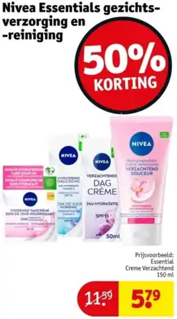 Kruidvat Nivea Essentials gezichtsverzorging en reiniging aanbieding