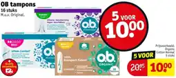 Kruidvat OB tampons aanbieding