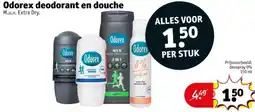 Kruidvat Odorex deodorant en douche aanbieding