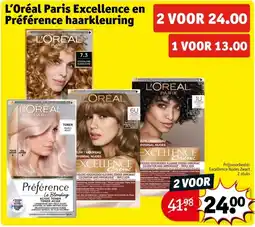 Kruidvat L'Oréal Paris Excellence en Préférence haarkleuring aanbieding