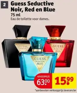 Kruidvat Guess Seductive Noir, Red en Blue aanbieding