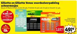 Kruidvat Gillette en Gillette Venus voordeelverpakking scheermesjes aanbieding