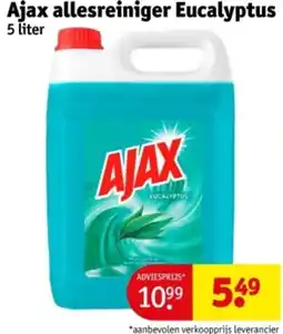 Kruidvat Ajax allesreiniger Eucalyptus aanbieding