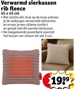 Kruidvat Verwarmd sierkussen rib fleece aanbieding