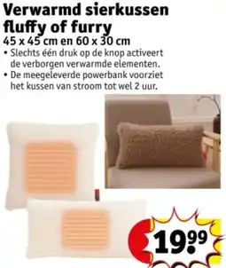 Kruidvat Verwarmd sierkussen fluffy of furry aanbieding