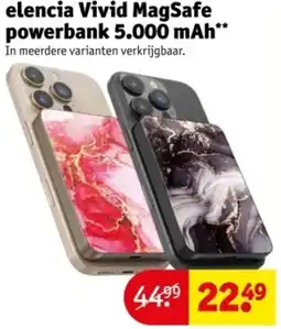 Kruidvat Elencia Vivid MagSafe powerbank 5.000 mAh aanbieding