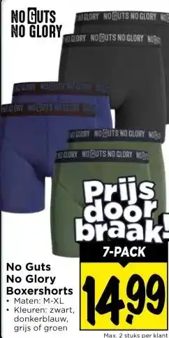 Vomar Voordeelmarkt No Guts No Glory Boxershorts aanbieding