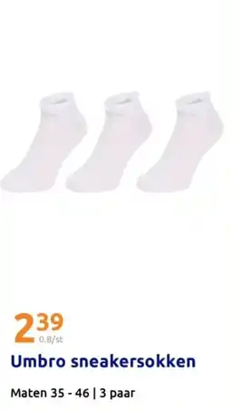 Action Umbro sneakersokken aanbieding