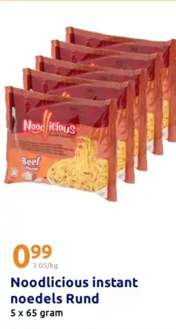Action Noodlicious instant noedels Rund aanbieding