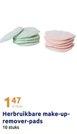 Action Herbruikbare make-up remover pads aanbieding