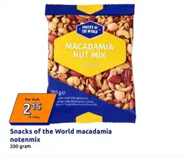 Action Snacks of the World macadamia notenmix aanbieding
