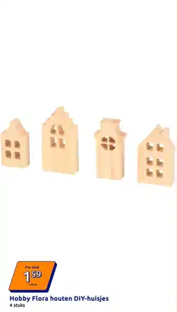 Action Hobby Flora houten DIY huisjes aanbieding