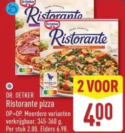 ALDI Dr. Oetker Ristorante Pizza aanbieding