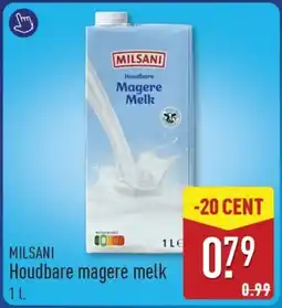 ALDI Milsani Houdbare Magere Melk aanbieding