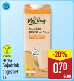 ALDI My vay Sojadrink ongezoet aanbieding