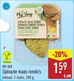 ALDI My Vay Spinazie kaas Rondo's aanbieding