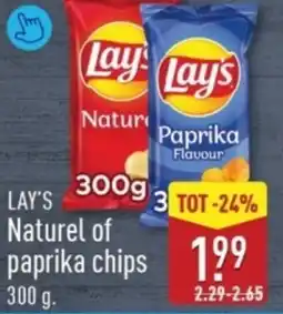 ALDI Lay's Naturel of Paprika Chips aanbieding