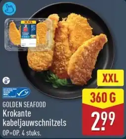 ALDI Golden Seafood Krokante Kabeljauwschnitzels XXL aanbieding
