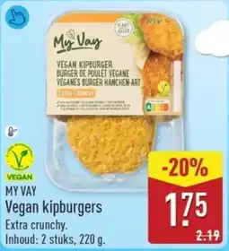 ALDI My Vay Vegan Kipburgers aanbieding