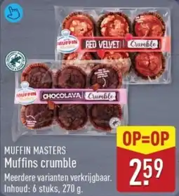 ALDI MUFFIN Masters Muffins Crumble aanbieding