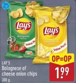 ALDI Lay's Bolognese of cheese onion chips aanbieding
