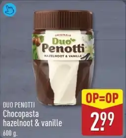 ALDI Duo Penotti Chocopasta hazelnoot & vanille aanbieding