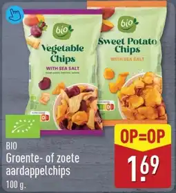ALDI Bio Groente of zoete aardappelchips aanbieding
