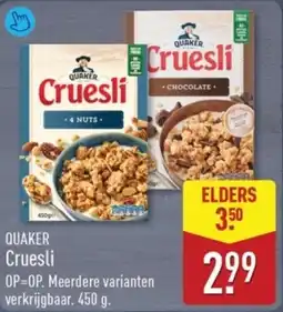 ALDI Quaker Cruesli aanbieding