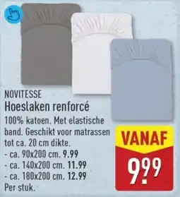 ALDI Novitesse Hoeslaken Renforcé aanbieding