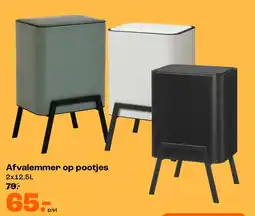 Kwantum Afvalemmer op pootjes aanbieding
