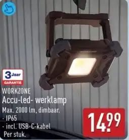 ALDI Workzone Accu Led Werklamp aanbieding