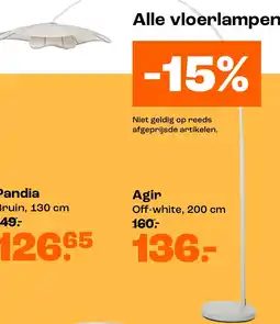 Kwantum Agir vloerlampen aanbieding