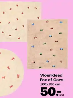 Kwantum Vloerkleed Fox of Cars aanbieding