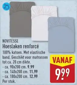 ALDI Novitesse hoeslaken renforcé aanbieding