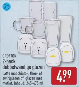ALDI Crofton 2-pack dubbelwandige glazen aanbieding